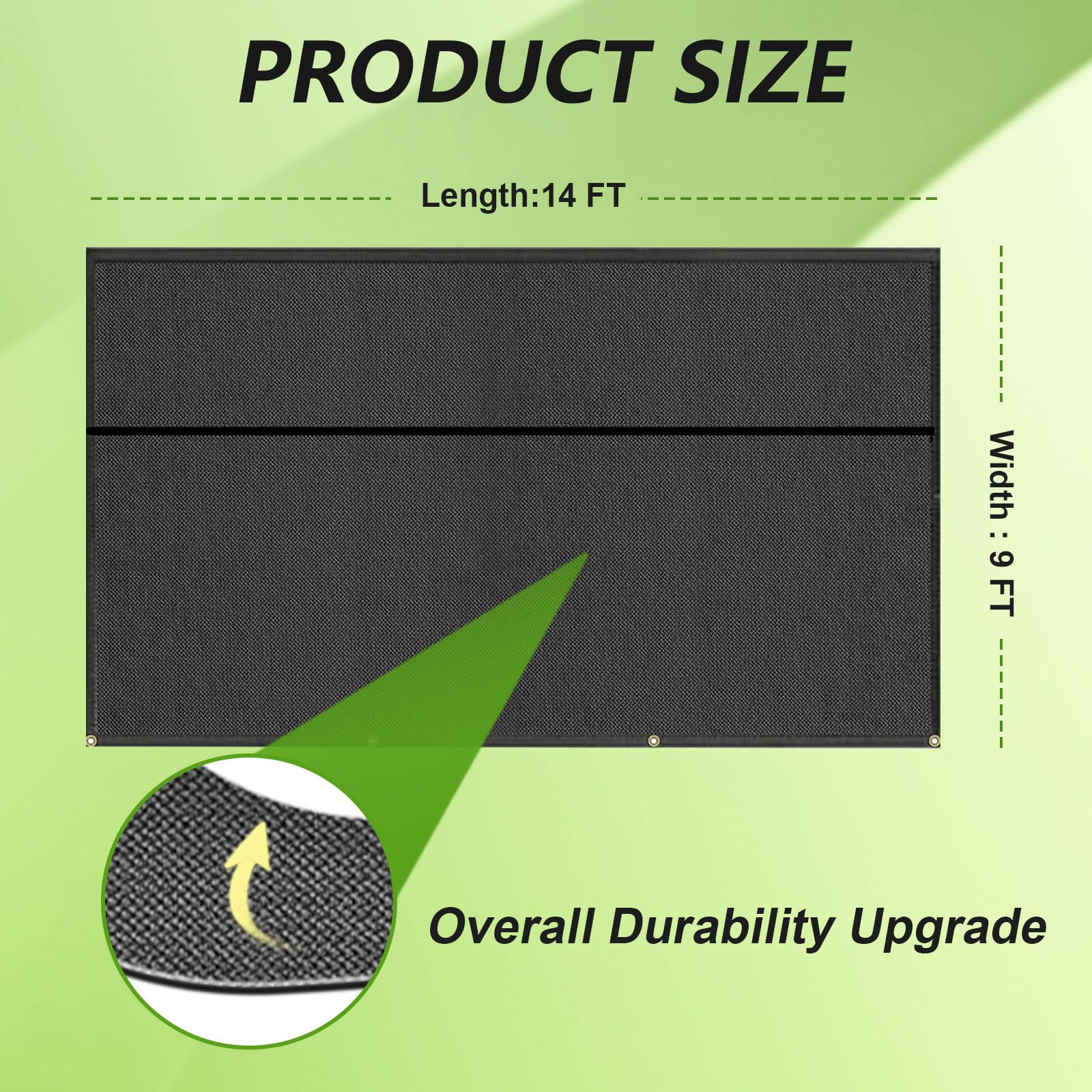 Splicing RV Awning Sun Shade Screen 9′ X 19’3" 600D Oxford Top - View #4