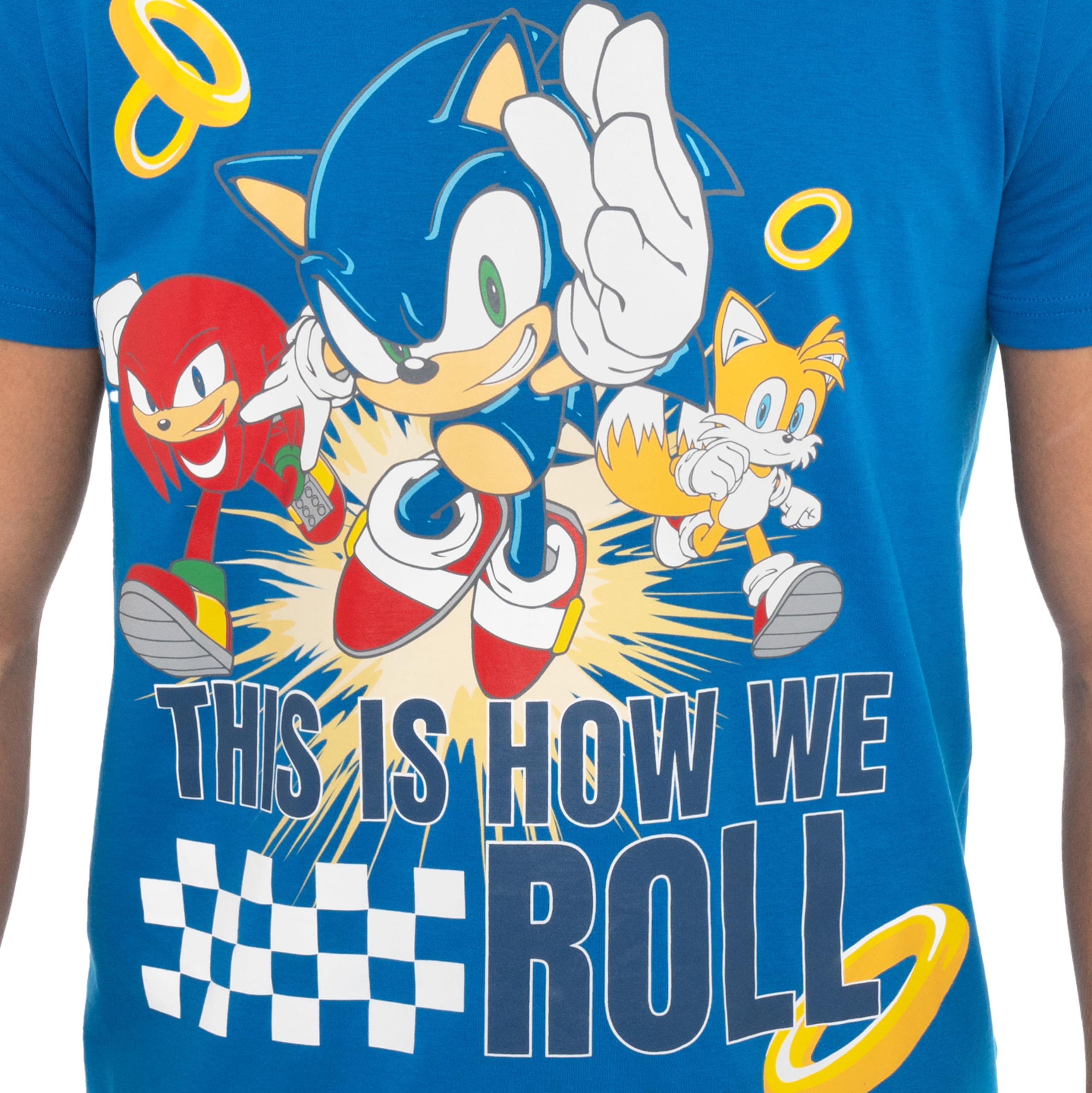 Piżama Sonic the Hedgehog | Męskie Pizamy Sonic | Zestawy Pizam Męskich z Bawełny | Oficjalny Merchandise | Rozmiary od Small do XX-Large
