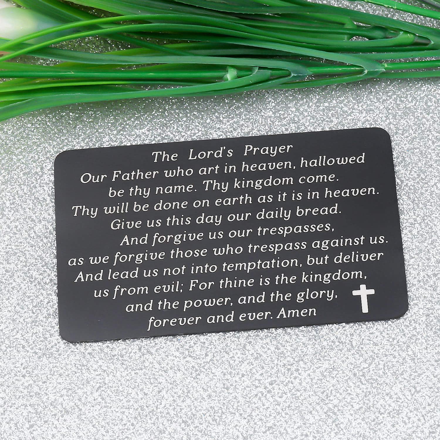 CYTING The Lord's Prayer Engraved Wallet Card Bible Verse Wallet Insert Christian Jewelry Religious Gift - Image 2