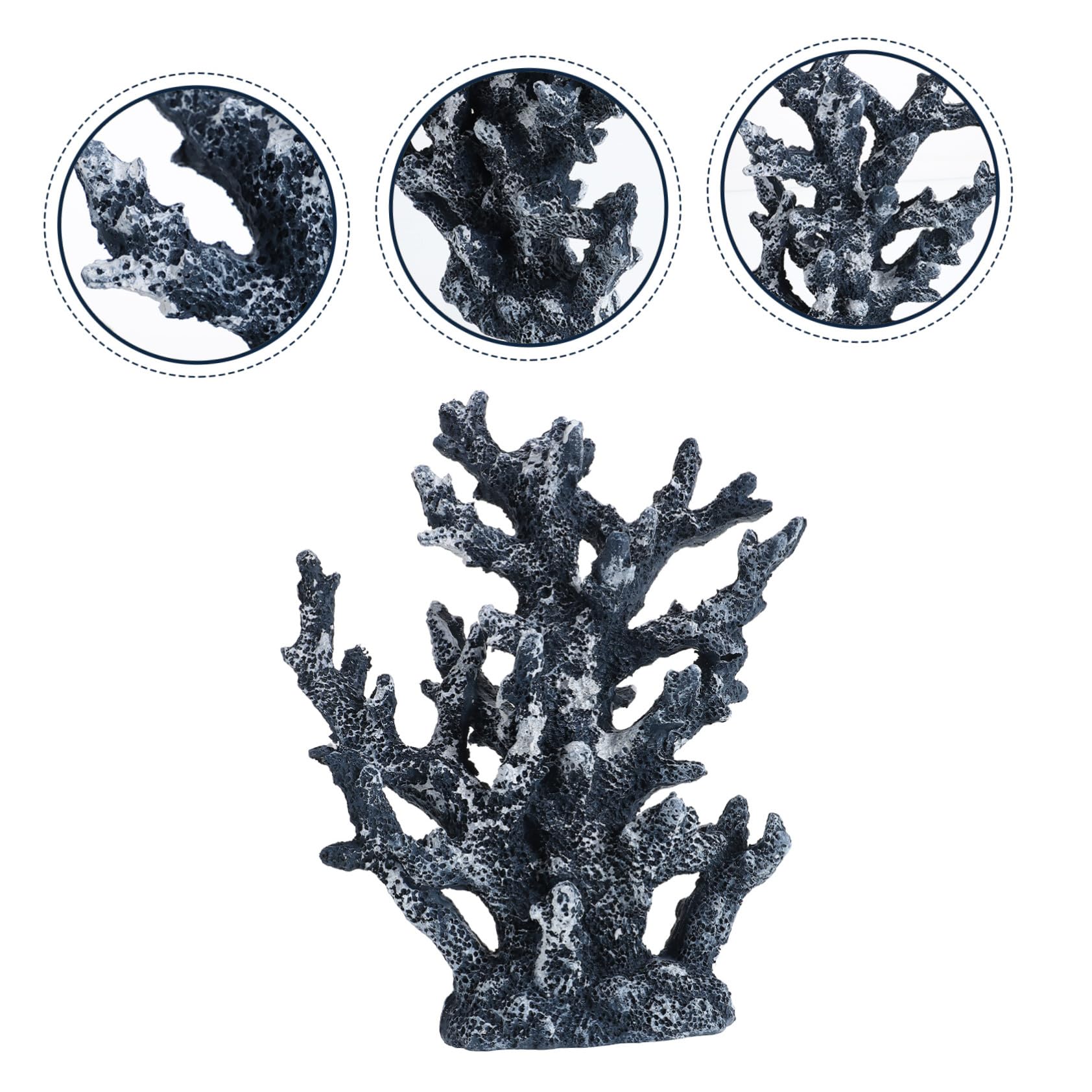 TOPBATHY Adorno de Coral Artificial para Acuario y Pecera, Resina Azul