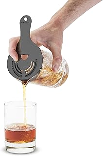 Viski Warren Hawthorne Strainer, Gunmetal Black