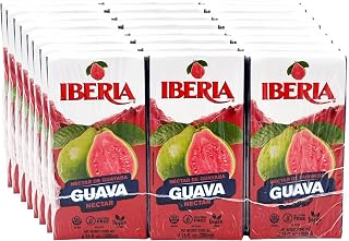 Iberia Guava Nectar 6.8 fl oz Pack of 24 - Non-GMO Vegan Tropical Fruit Juice with Rich Pulp Flavor