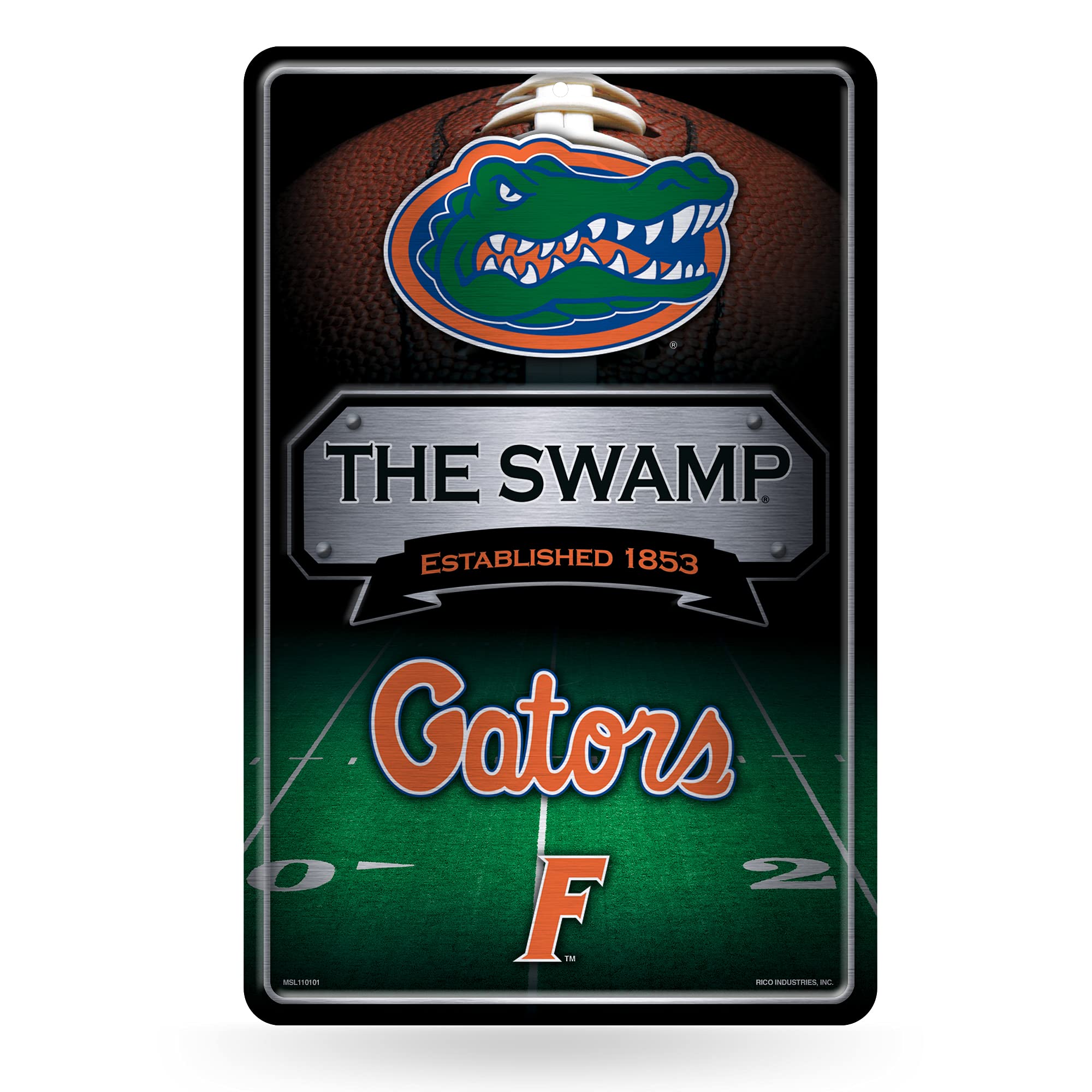 Plaque Florida Gators Rico Industries en métal pour décoration de Fan Cave