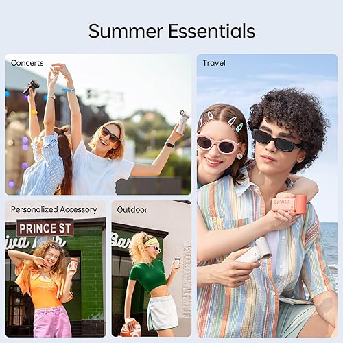 Miniatura 7 de JISULIFE Ventilador de mano portátil Life9, aire de alta velocidad de potencia turbo tiempo máximo de enfriamiento de 18 horas, viento de 5