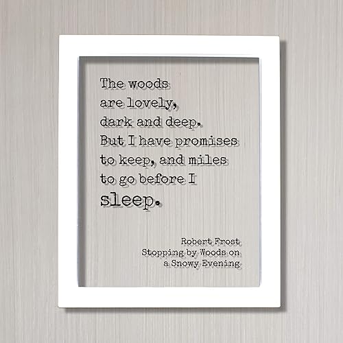 Miniatura 2 de Robert Frost - Floating Quote - The woods are lovely, dark and deep But I have promises to keep and miles to go before I sleep Snowy Evening