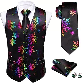 Dobell Mens Red Festive Fun Christmas Waistcoat-S (34-36in - View #7