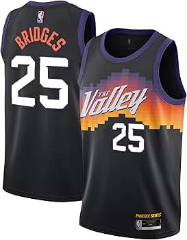 Mikal Bridges Phoenix Suns Black #25 Youth 8-20 Alternate Edition