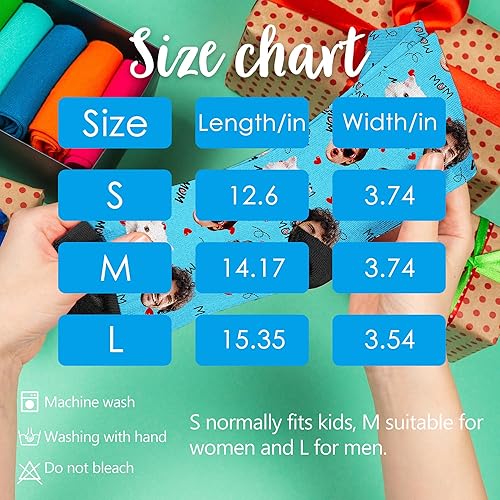 Miniatura 7 de Artsadd Calcetines personalizados Divertidos calcetines personalizados con imagen Regalos para hombres, papá, Día del Padre, cumpleaños