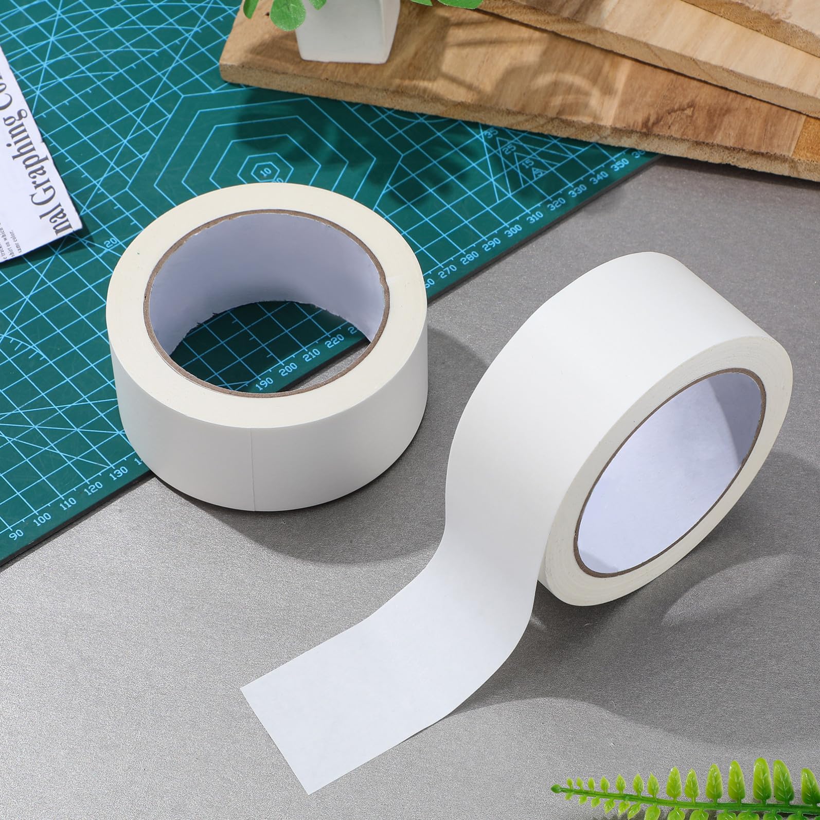 balacoo 2Rotoli Nastro Carta Kraft Scrivibile Nastro Adesivo per Spedizione e Te Resistente e Facile Srotolare per Uffici