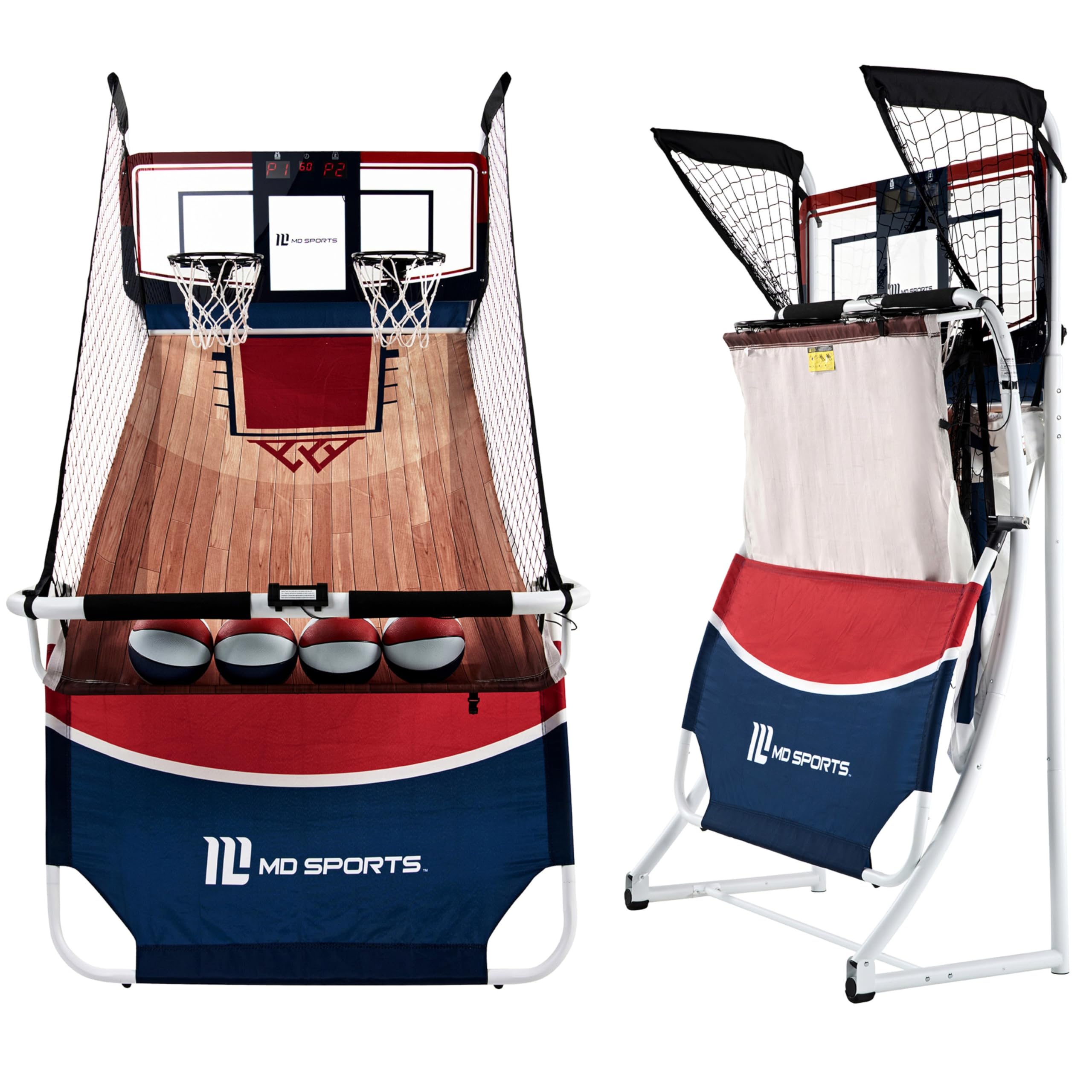 Amazon.com: MD Sports 7-ft EZ-Fold Dual Shot Basketball Arcade