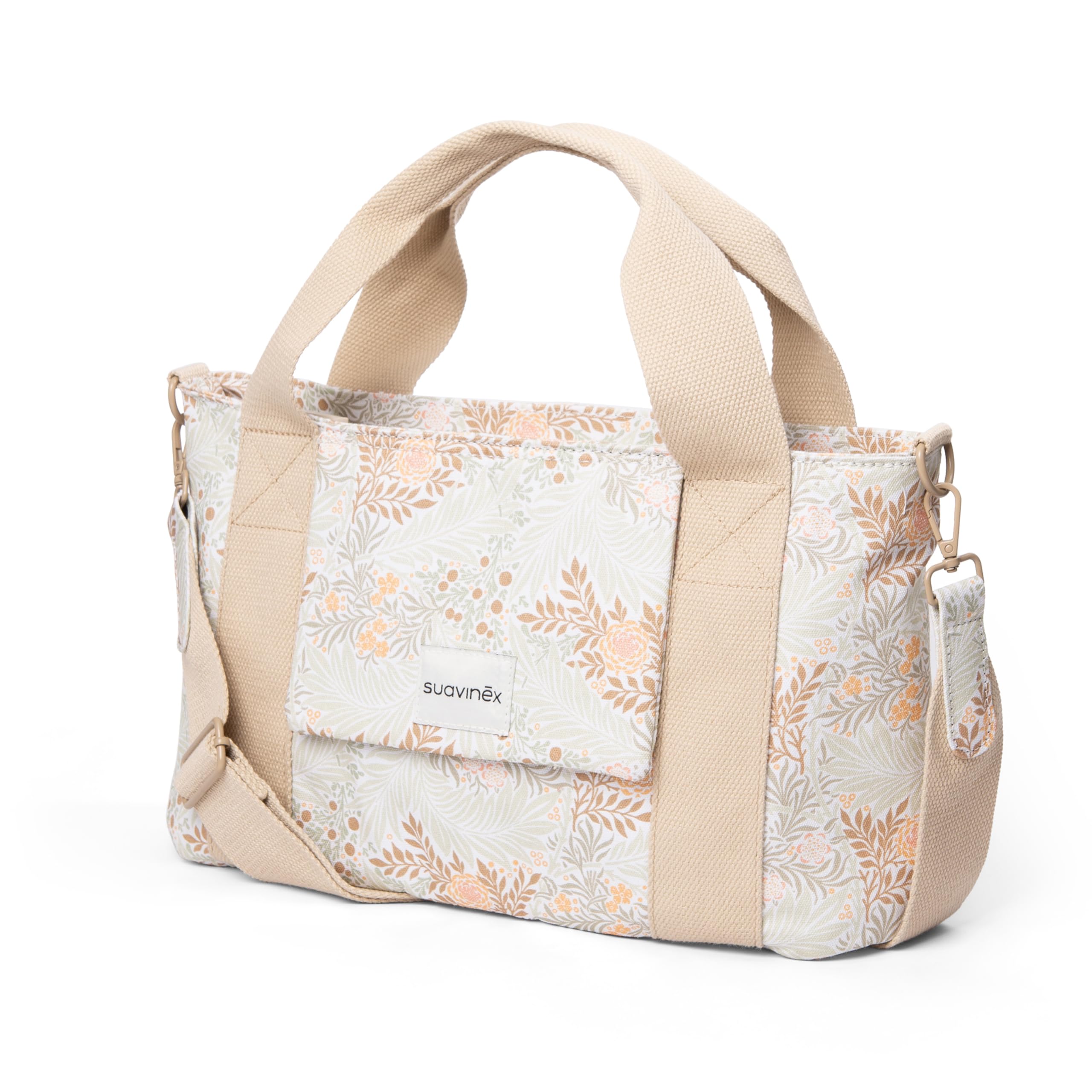 Suavinex Borsa Maternità Organizer per Passeggino con Manici Regolabili, Chiusura a Cerniera, Beige