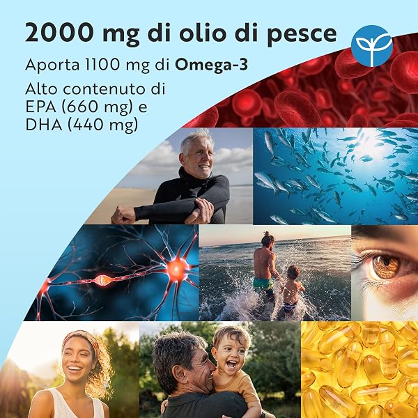 Nutravita Omega 3 2000mg con 660mg EPA e 440mg DHA, 240 Omega 3 Capsule per 4 Mesi di Fornitura, Integratori per Donne e Uomini, Integratore Omega 3 con Olio di Pesce Fish Oil - 3