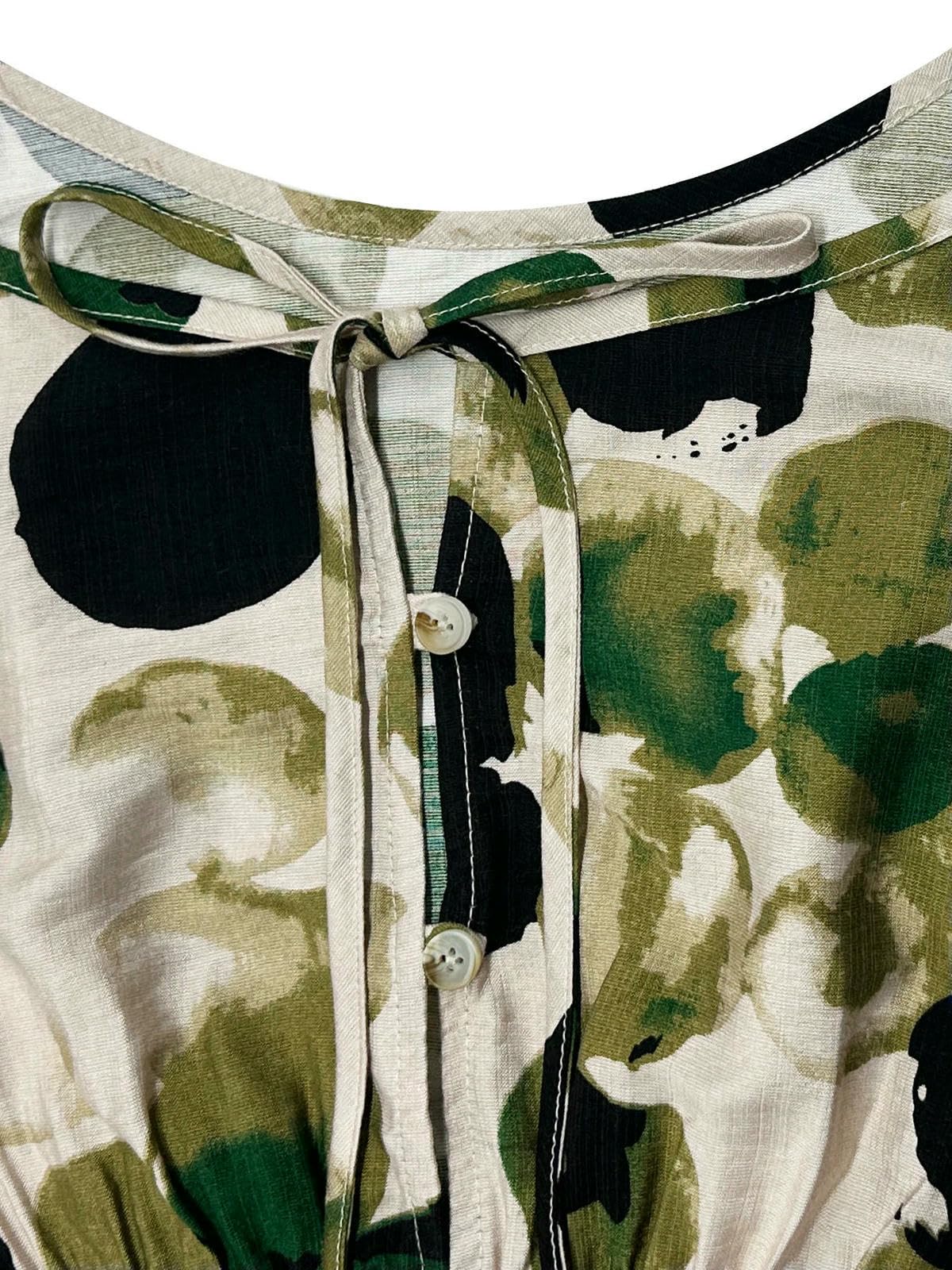 Mono De Verano Mono De Mujer Verde Y Negro con Estampado, Tirantes Finos Y Pernera Ancha.