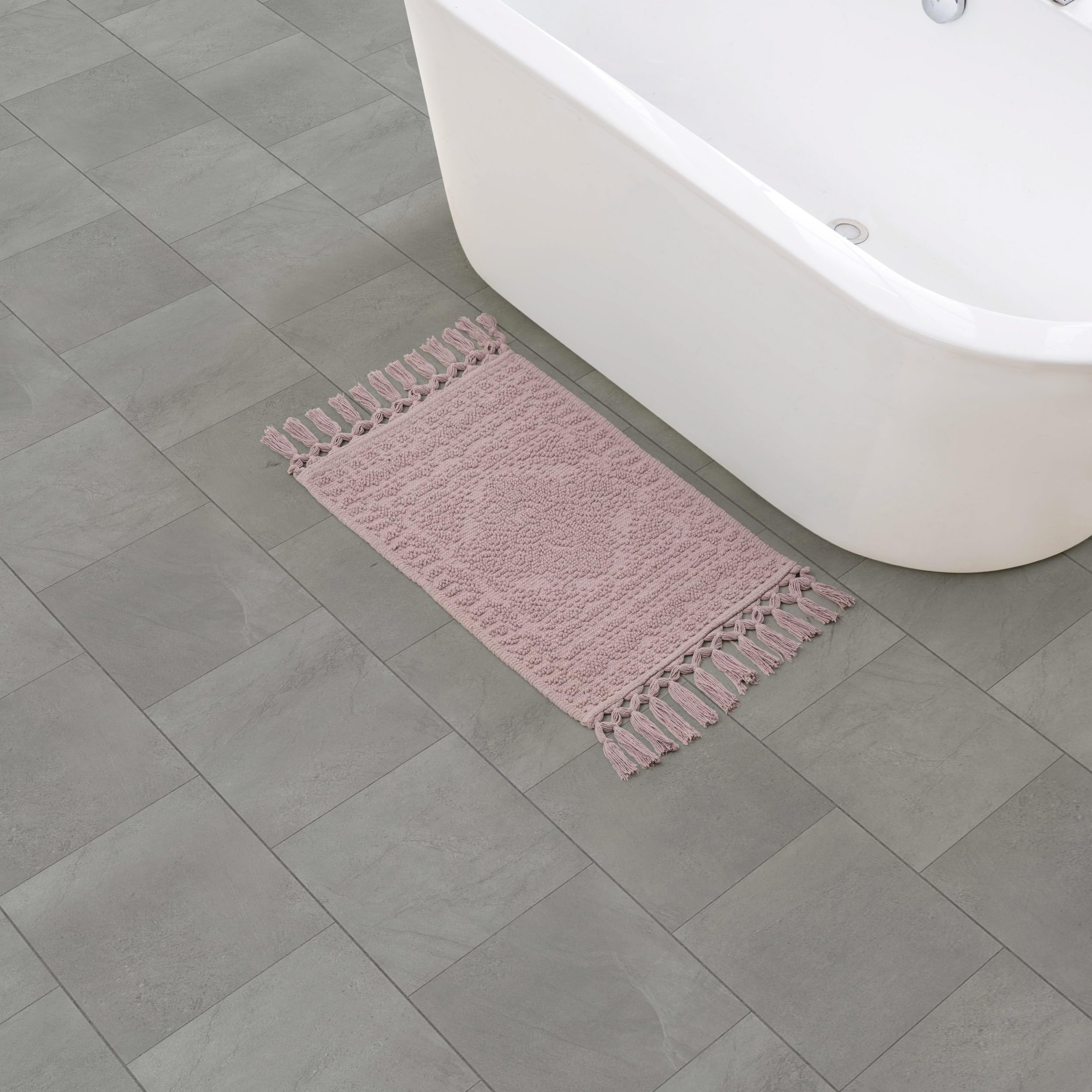 Tapis de douche tissé et perlé French Connection Nellore haut de gamme