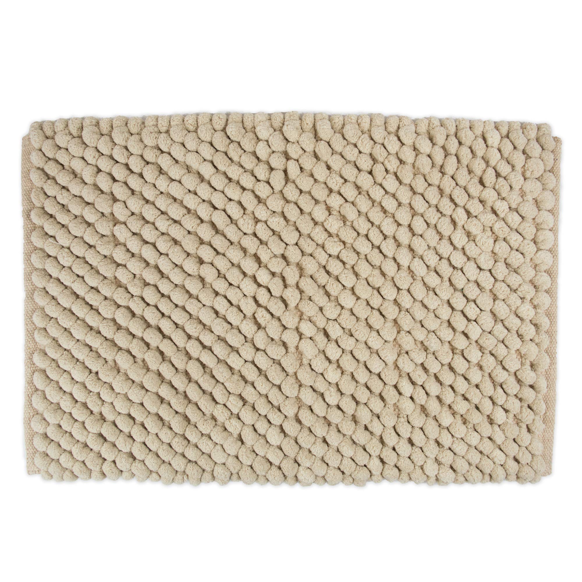 DII Ultra Soft Chenille Bath Mat Chunky Popcorn Bath Rug 17x24 Taupe