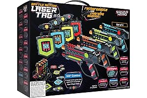 Squad Hero Rechargeable Laser Tag 360° Sensors + LCDs - Set of...