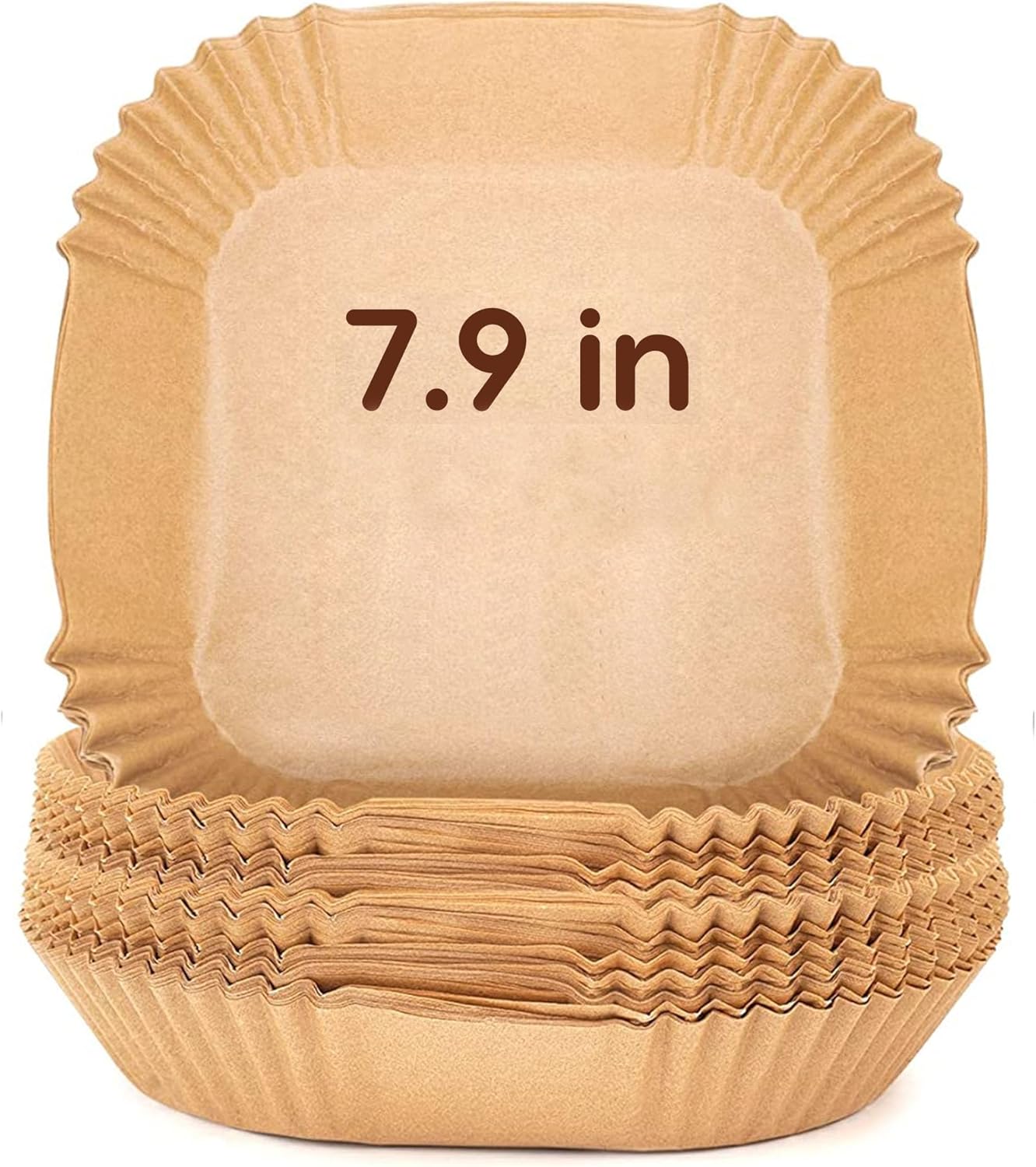 Trundlia 100Pcs NonStick Air Fryer Baking Paper, Roaster Liners Disposable for