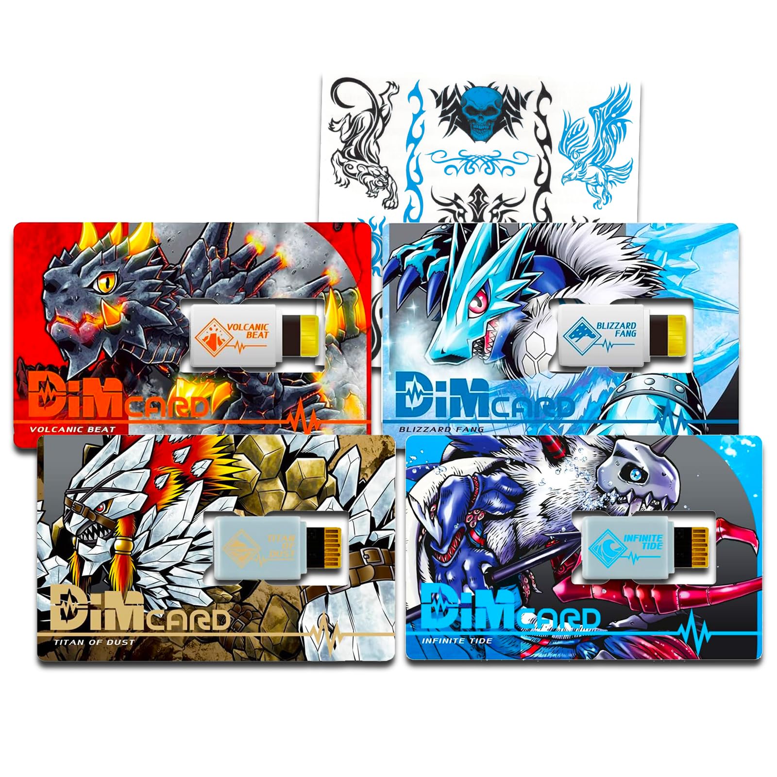 Digimon Dim Card Pack - Bundle of Vital Hero Cards Including Hermit in The Jungle, Nu Metal Empire, Volcanic Beat, and Blizzard Fang Plus More