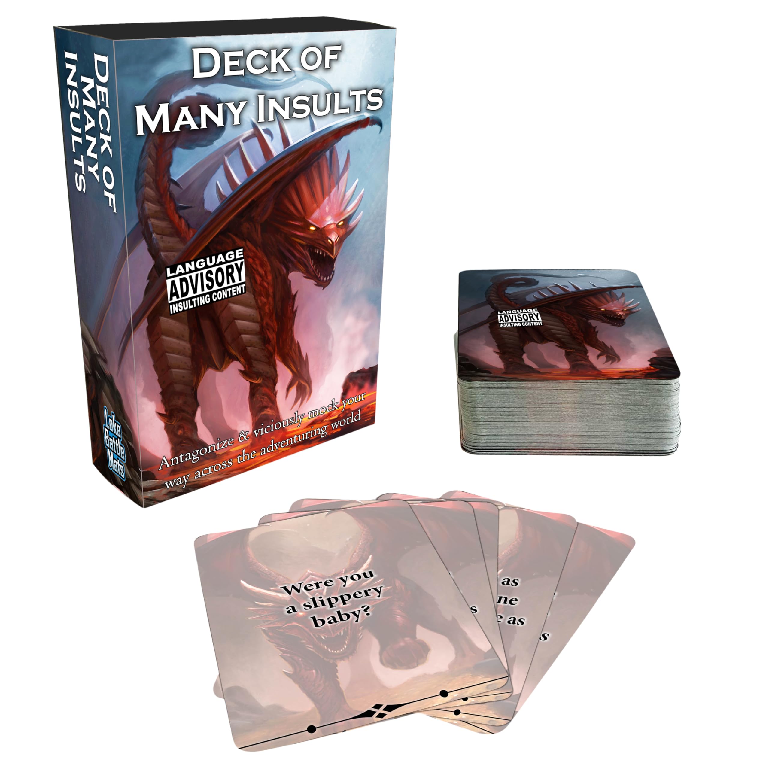 Loke Deck of Many Insults | Juego de cartas para adultos para fanáticos de los juegos de rol | Gran regalo para noches de juego y