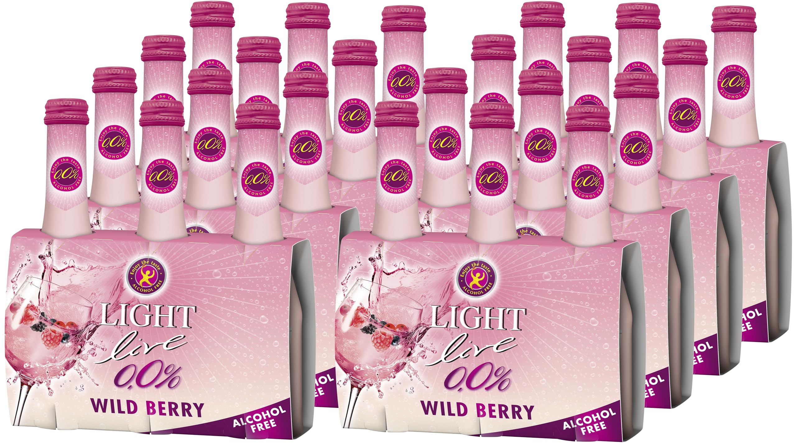 LIGHT live alkoholfrei 0,0% Wild Berry 3er Cluster (8 x 3 x 0,20 l)