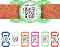 Vista 1 de WhoseID Etiqueta para perro con código QR con NFC, etiqueta de identificación de mascota personalizada, etiqueta de identificación de perro