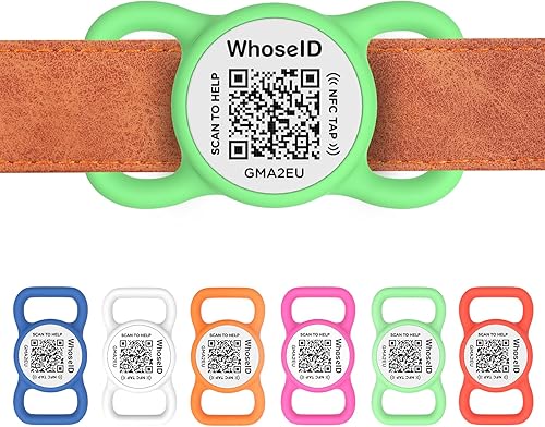 Etiqueta para perro con código QR con NFC, etiqueta de identificación de mascota personalizada, etiqueta de identificación de perro de silicona