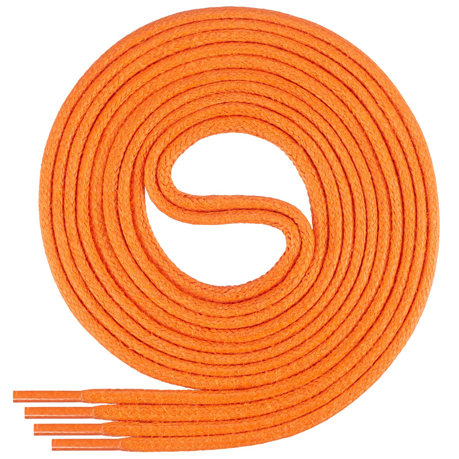 Di Ficchiano gewachste runde orangene Schnürsenkel, Schuhband, Laces, Durchmesser 2-4 mm für Businessschuhe, Anzugschuhe und Lederschuhe Farbe: orange Länge: 60cm