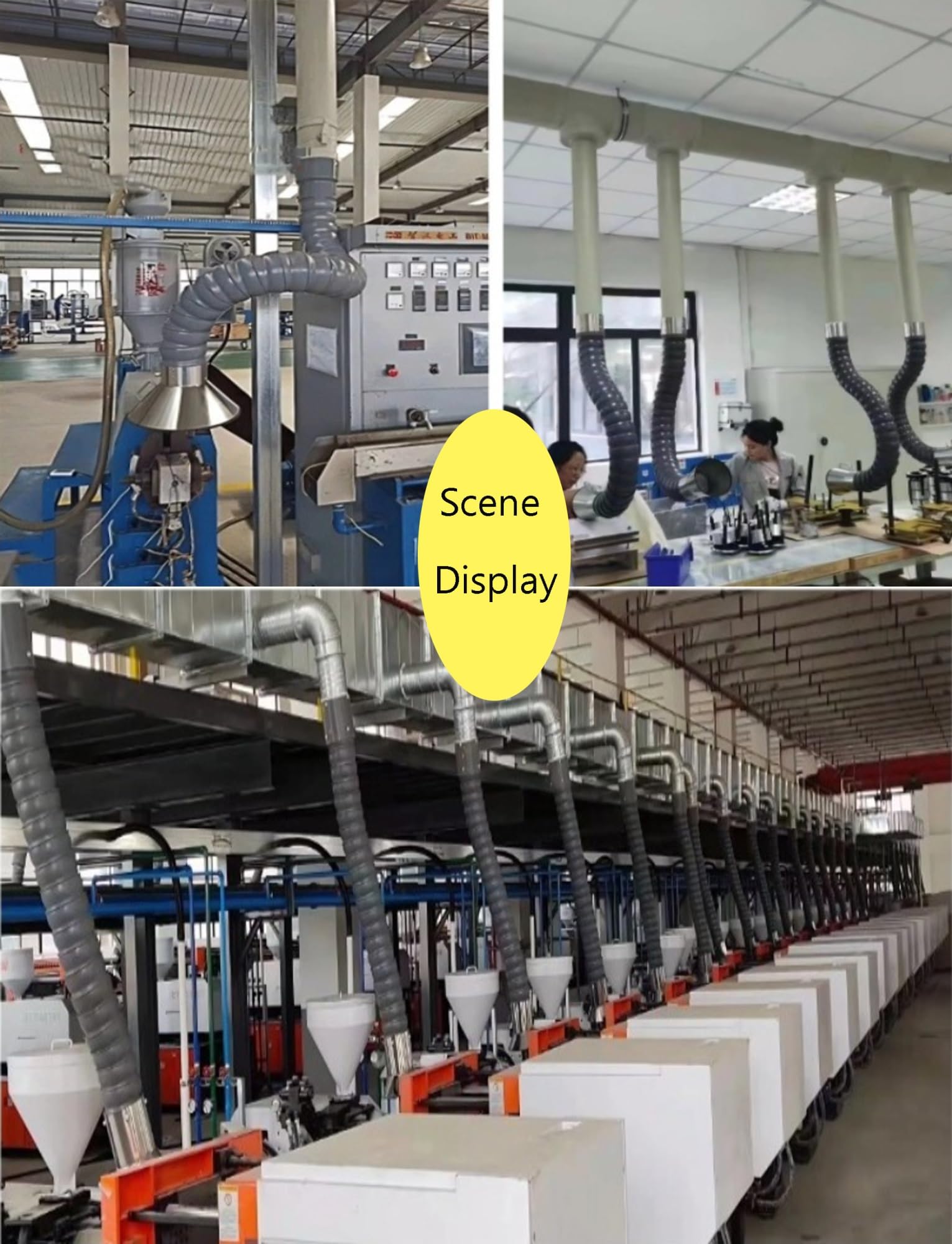 Tubo flessibile per saldatura a 360° orientabile per ventilazione industriale (5,1 x 140,2 cm) - Sistema di filtrazione dell'aria efficiente