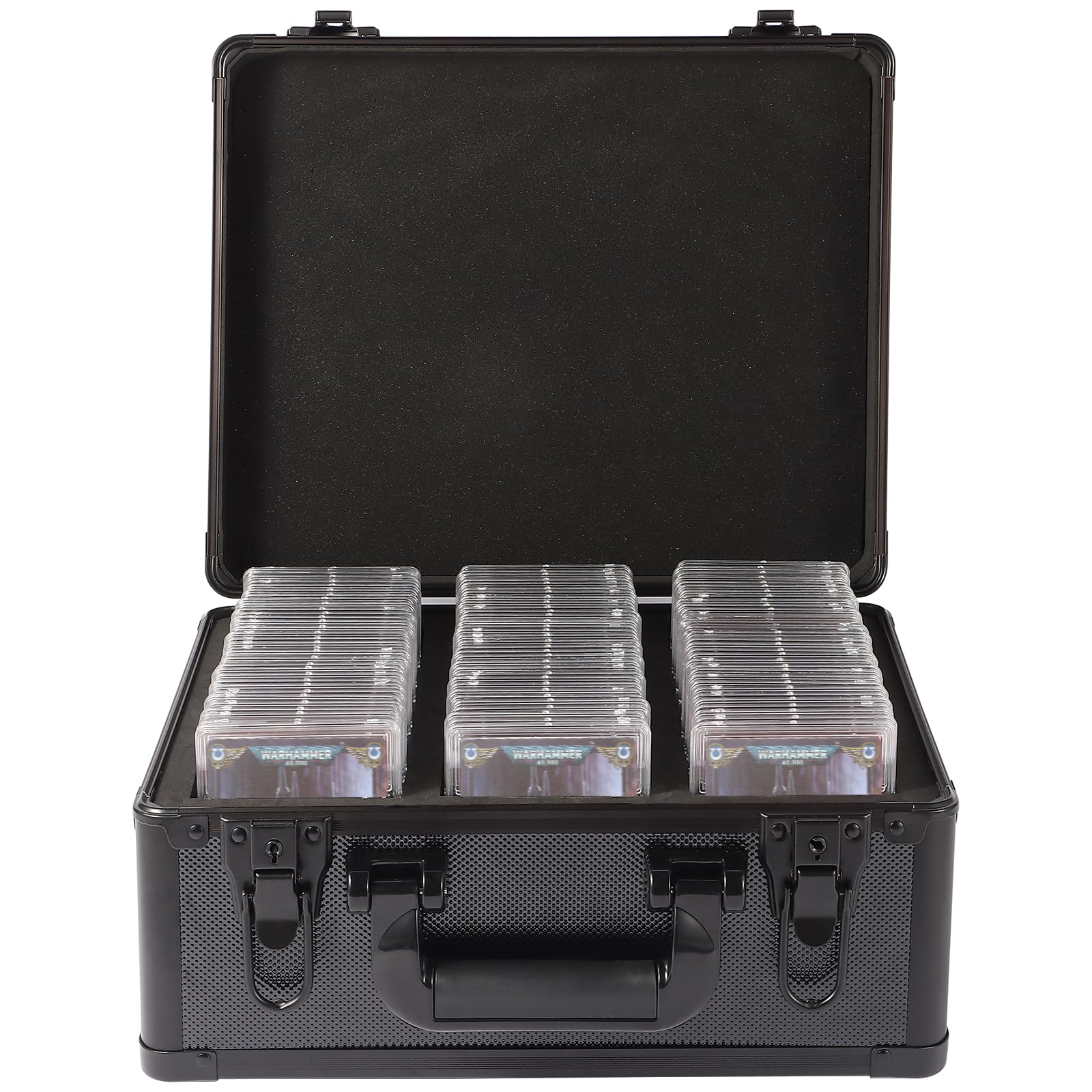 EcoVibe Graded Card Case, Aluminum Alloy Trading Card Storage Box with Carry Handle, Spor…