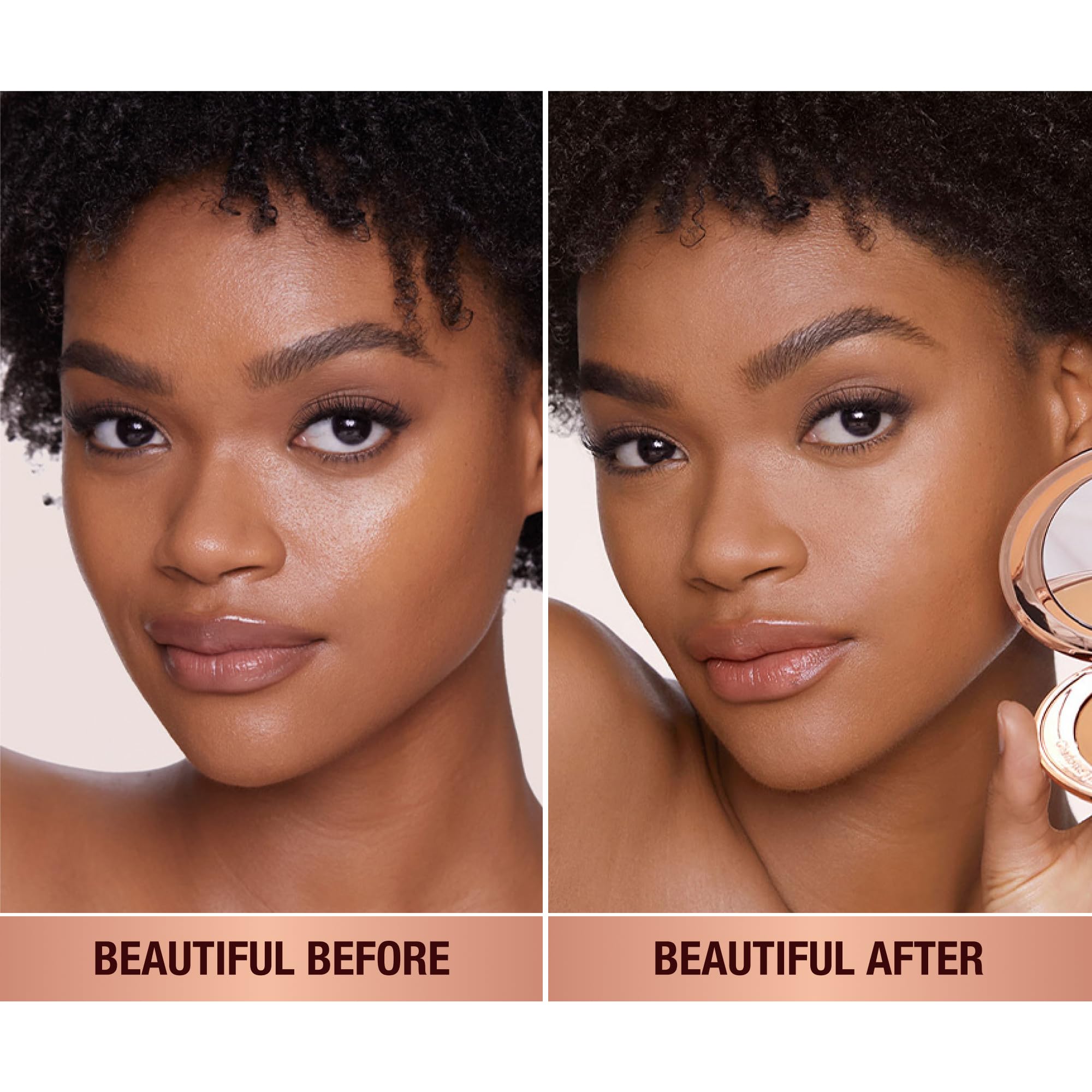 Charlotte Tilbury Airbrush Flawless Finish Setting Powder - Pore-Blurring Pressed Powder for Face Makeup to Minimize Shine with a Soft-Focus Finish: Full Size 3 Tan