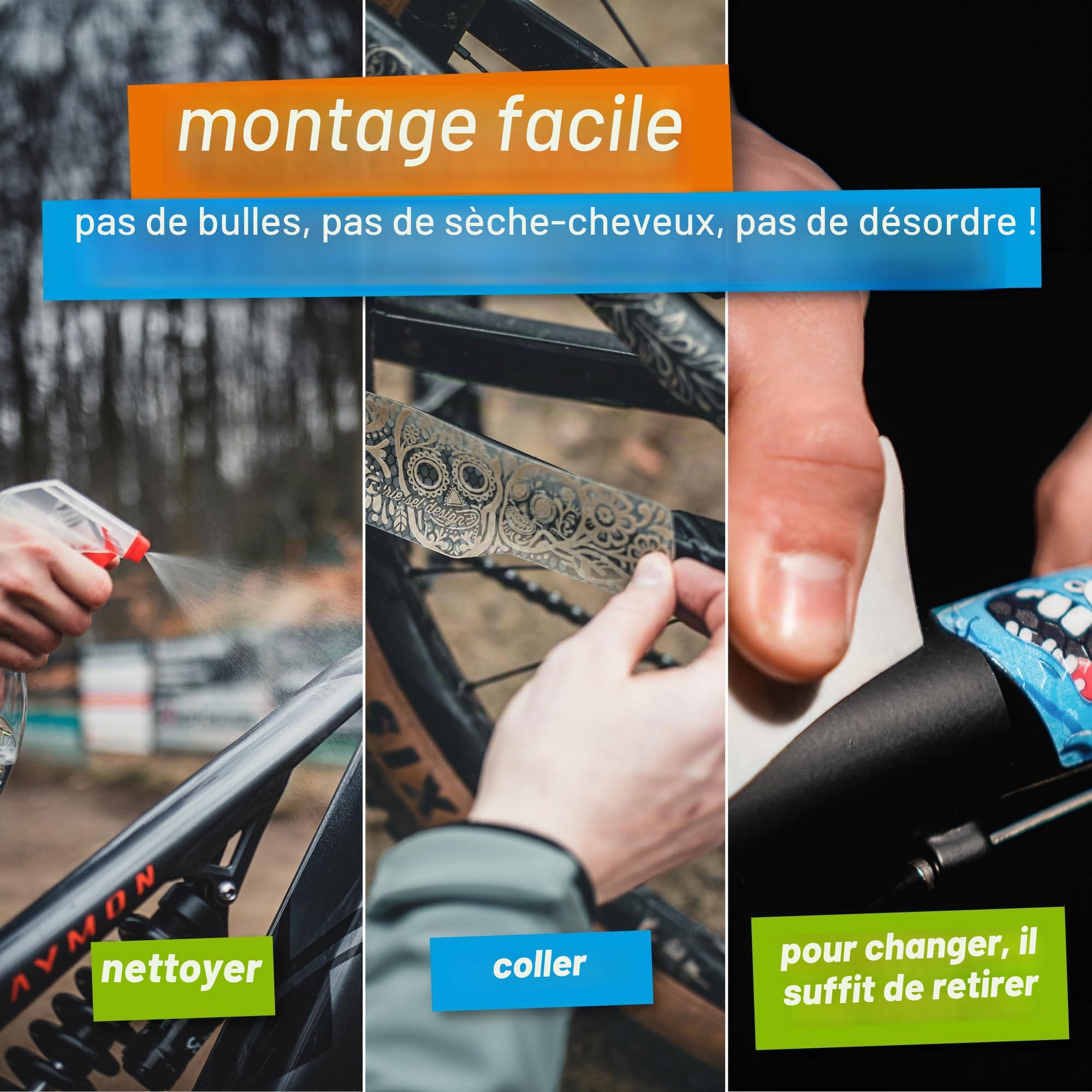 Riesel Design Frame : Tape 3000 Kit Protection Cadre vélo Mixte