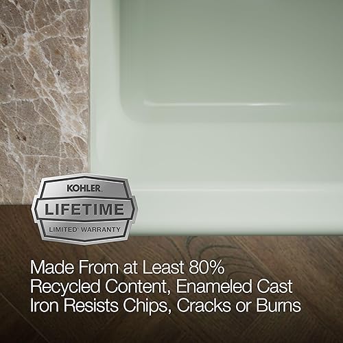 Vista 252 de Kohler Fregadero de la granja Kohler Whitehaven, Frente al delantal altos, K-6489-0, Blanco