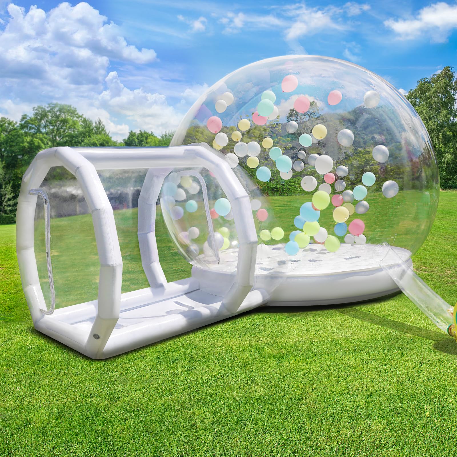 Bulle Gonflable 3m PVC Transparente – Tente Extérieure Avec Souffleur – Pour Anniversaire
