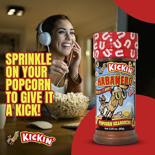 Miniatura 4 de Condimento de palomitas de maíz Habanero Kickin' - Ideal para palomitas de maíz gourmet o alitas de pollo y carne, rellenos perfectos para