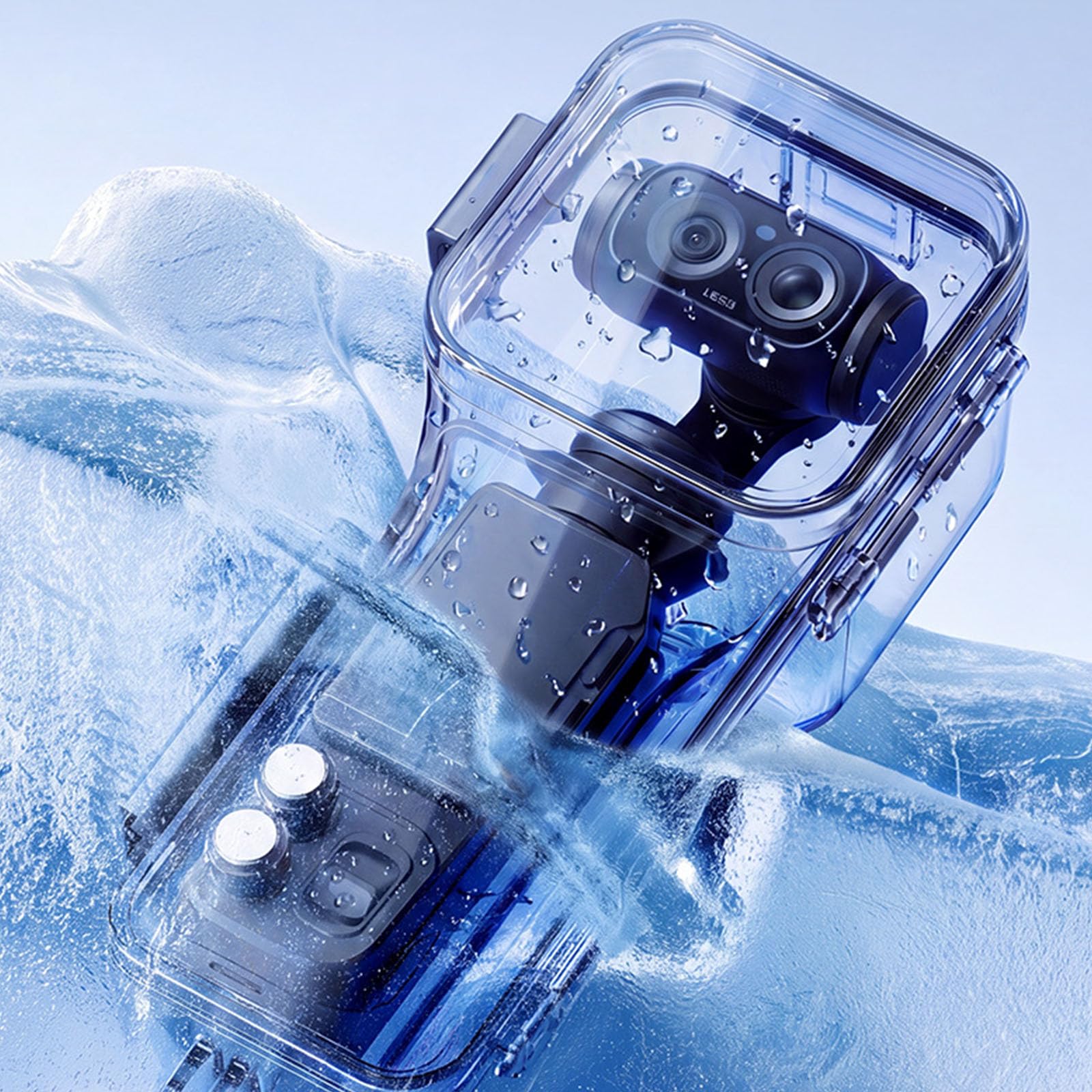 Custodia trasparente per fotocamera subacquea