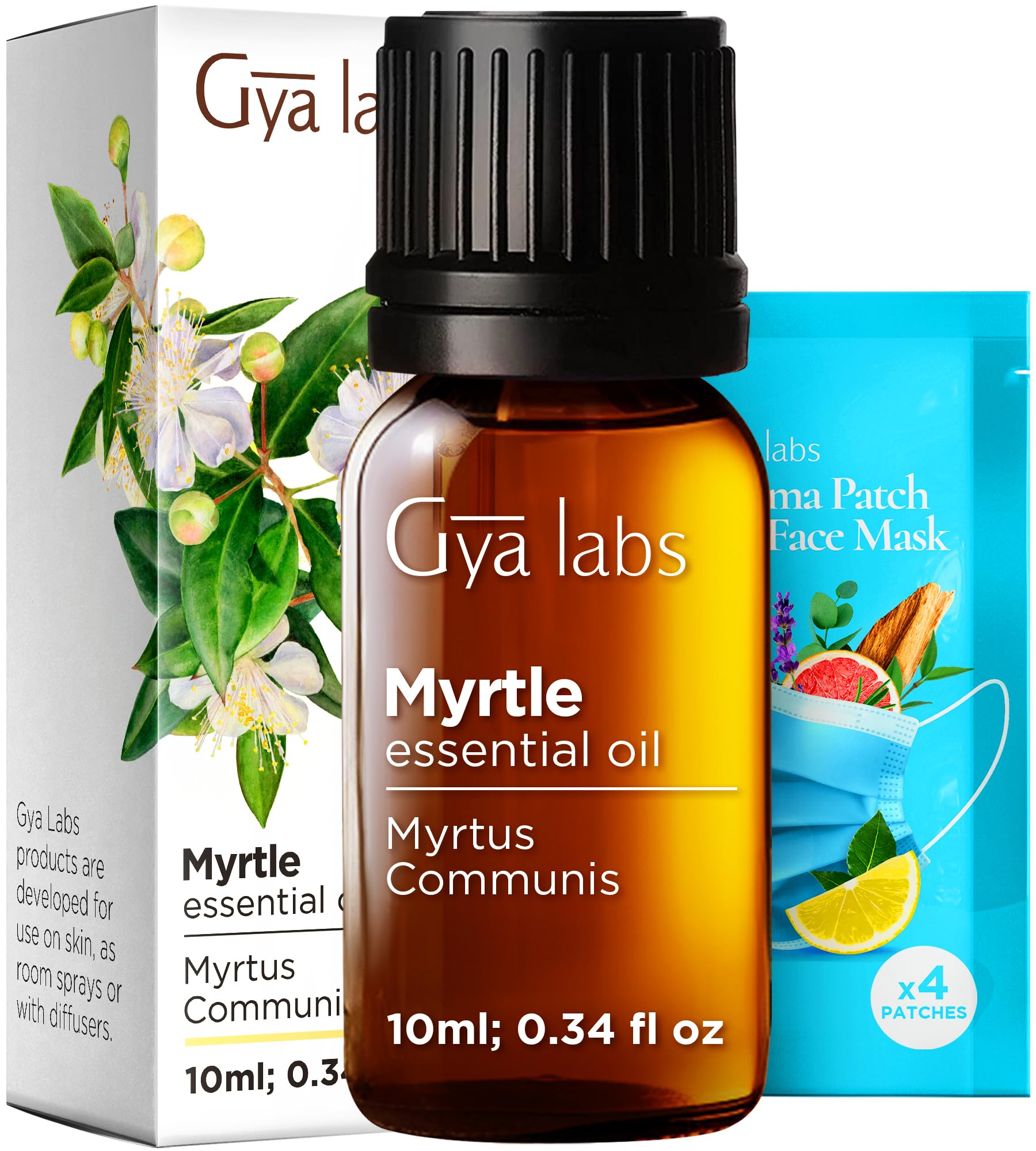 Gya Labs Myrtle Essential Oil for Diffuser - 0.34 Fl Oz - 100% Pure Natural Myrtle Oil for Skin, Hair, Aromatherapy & Candles Making - Fresh Sweet & Camphorous Scent