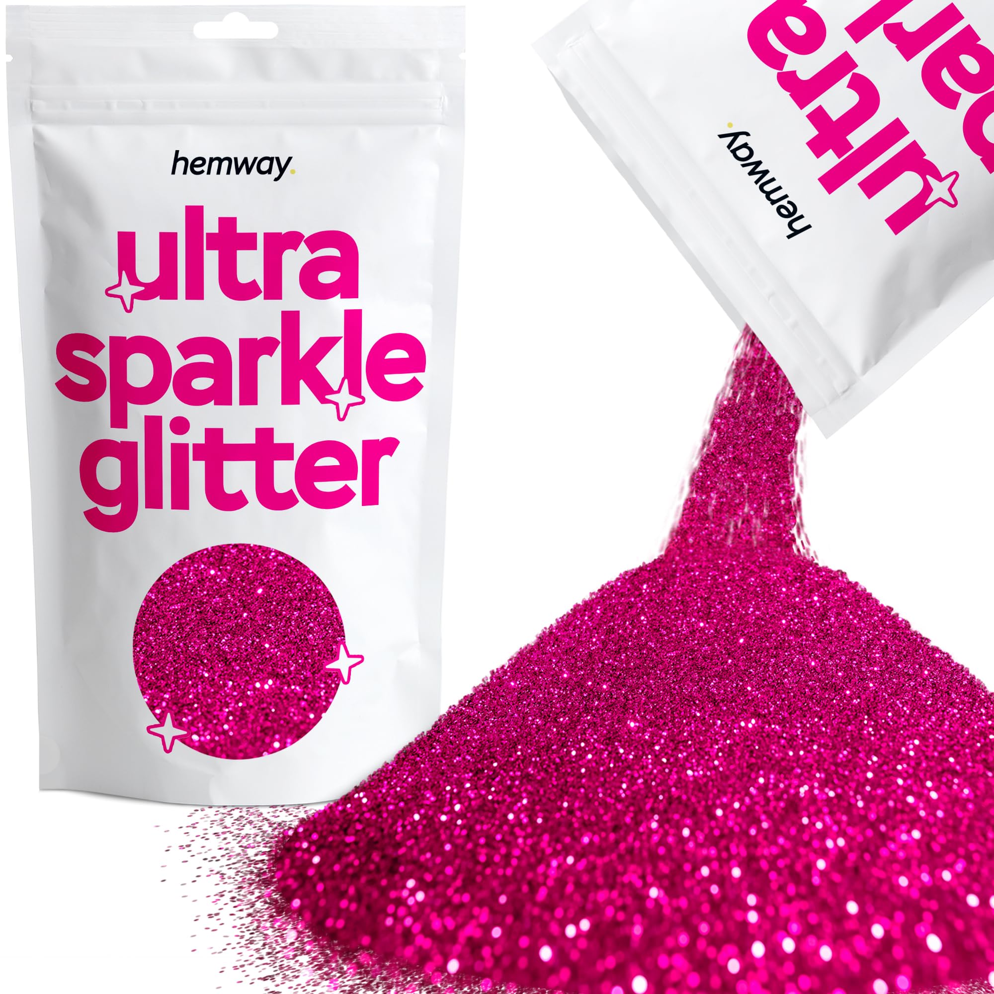Hemway Ultra Sparkle Glitter Dark Rose Pink 100g