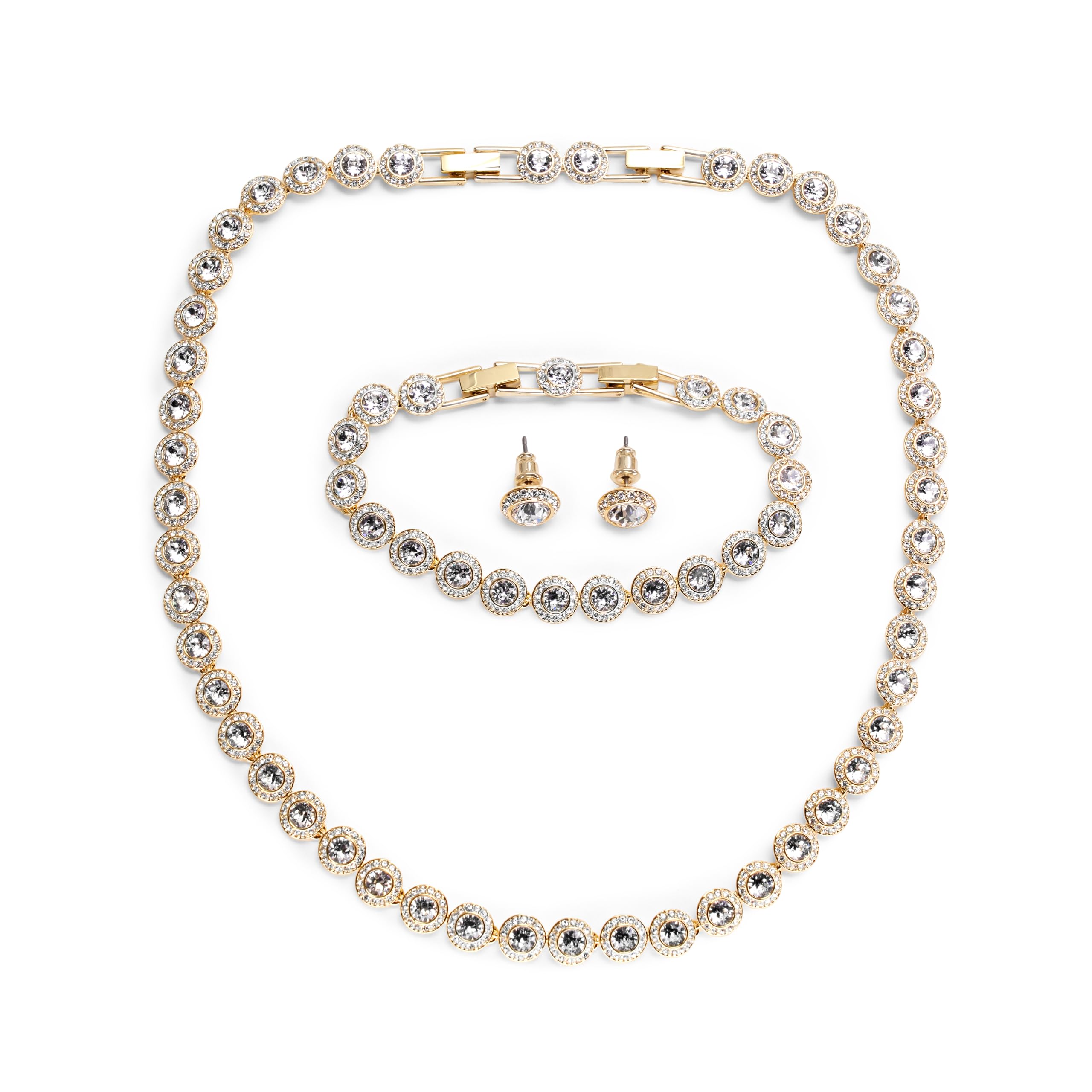 Swarovski Una Angelic Set, Taglio rotondo, Bianco