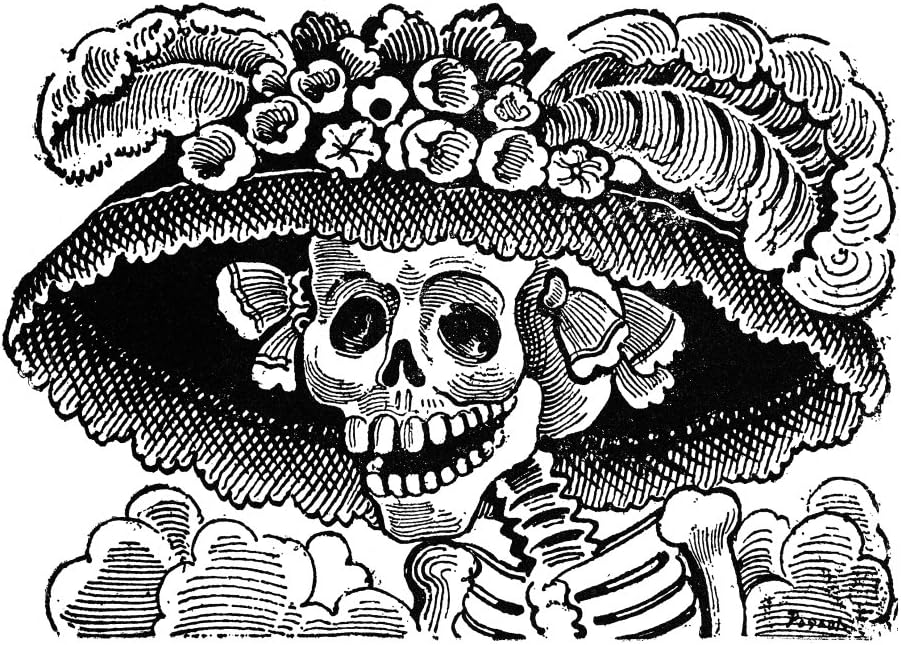 Amazon.com: Póster de Posada Calavera Catrina NLa Calavera Catrina grabado  de zinc por Jos Guadalupe Posada C1910 (18 x 24) : Hogar y Cocina