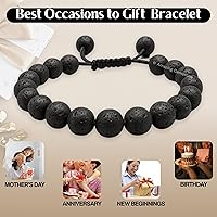 Vista 21 de Amazing Gemstone Crystal Bracelet for Women Men's Gifts - Protection Healing Crystal Bracelet - 8mm Gemstone Beaded Adjustable Bracelet Pulseras