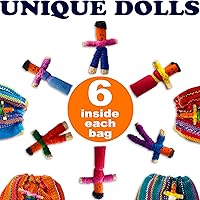 Vista 2 de 3 bolsas con muñecas de preocupación de Guatemala, 6 muñecas súper lindas en cada bolsa, muñecas de Guatemala, mayas, problemas, ansiedad, personas
