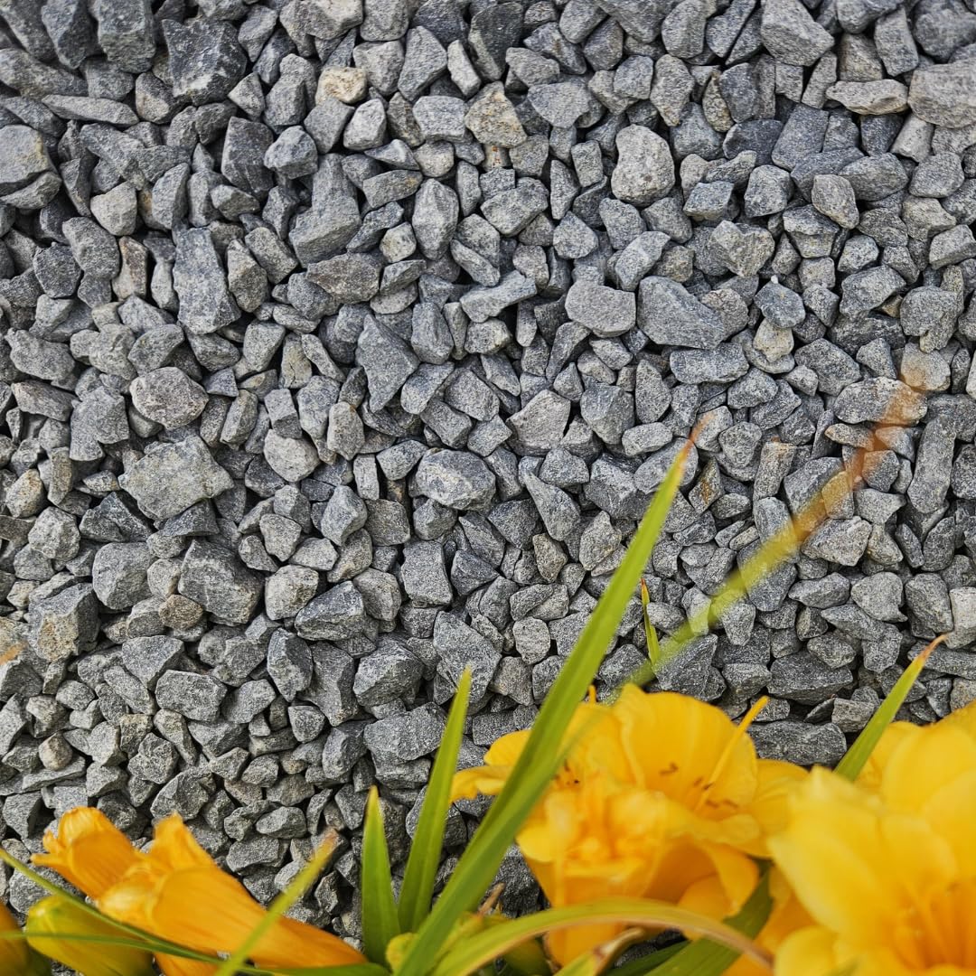 Feniks Basalt Anthrazit 240 kg (8-16 mm) | Basaltsplitt | Basaltbruch farbecht | Naturstein ideal für den Garten