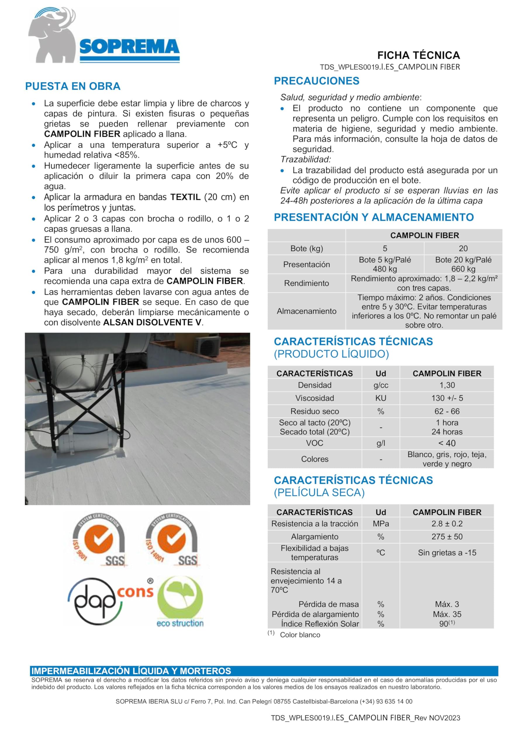 CAMPOLIN FIBER 20 KG ROJO