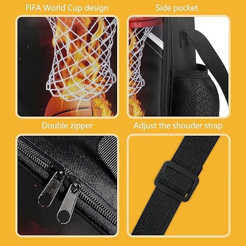 Miniatura 4 de PAUSEBOLL Bolsa de almuerzo de baloncesto para niños, bolsa de almuerzo aislada para adultos, adolescentes y niñas, lonchera portátil reutilizable,