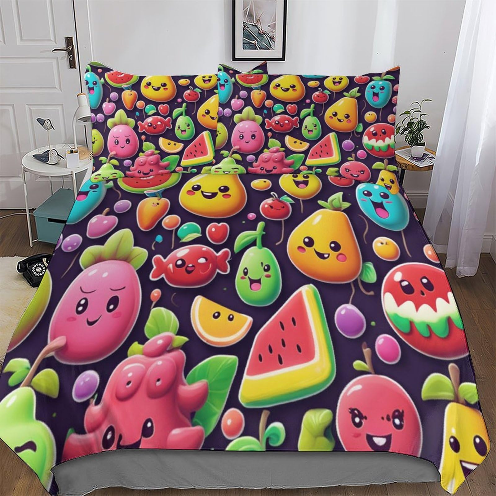 Parure de lit fruit pour enfants adultes housse de couette king