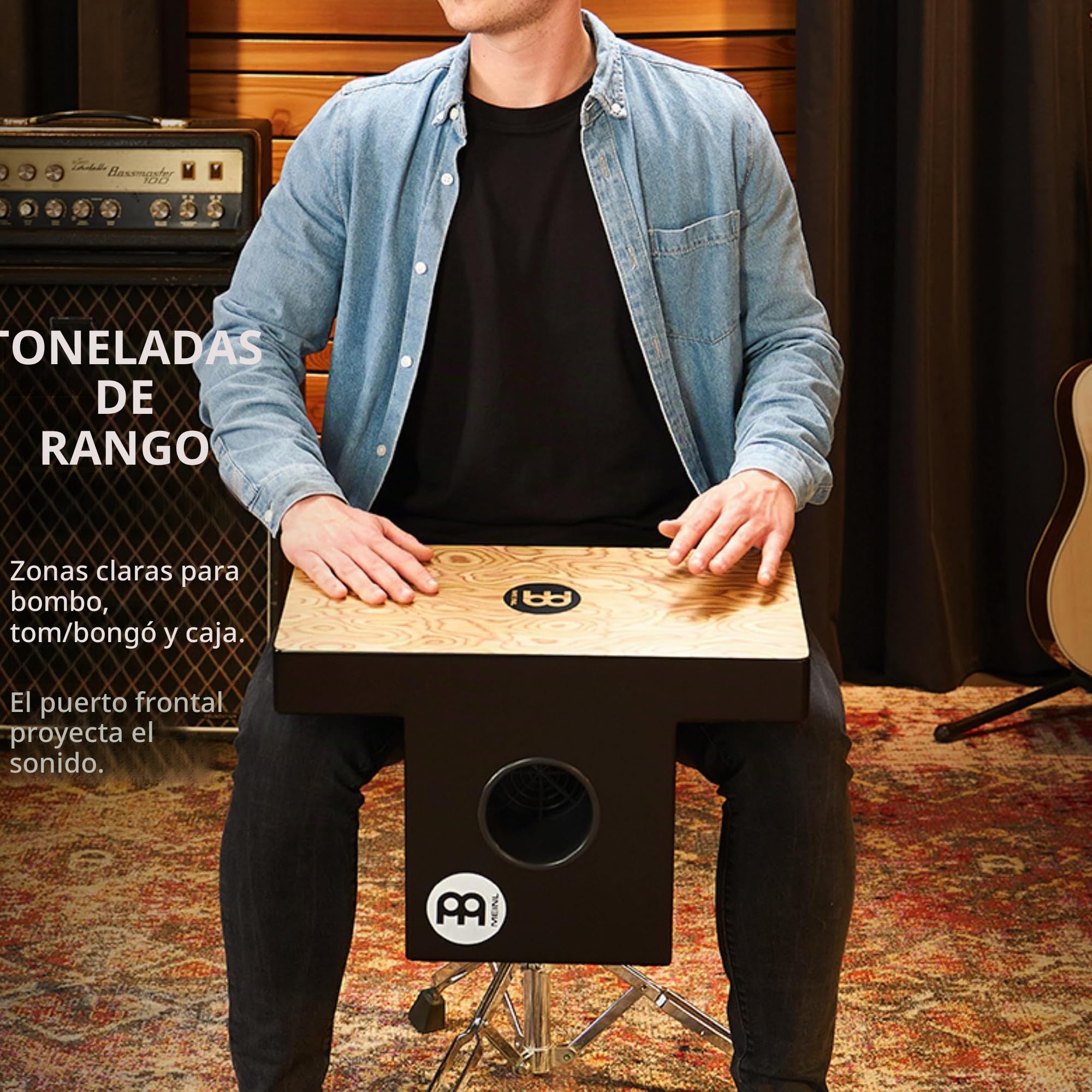 Meinl Percussion TOPCAJ1MB - Cajón color plateado