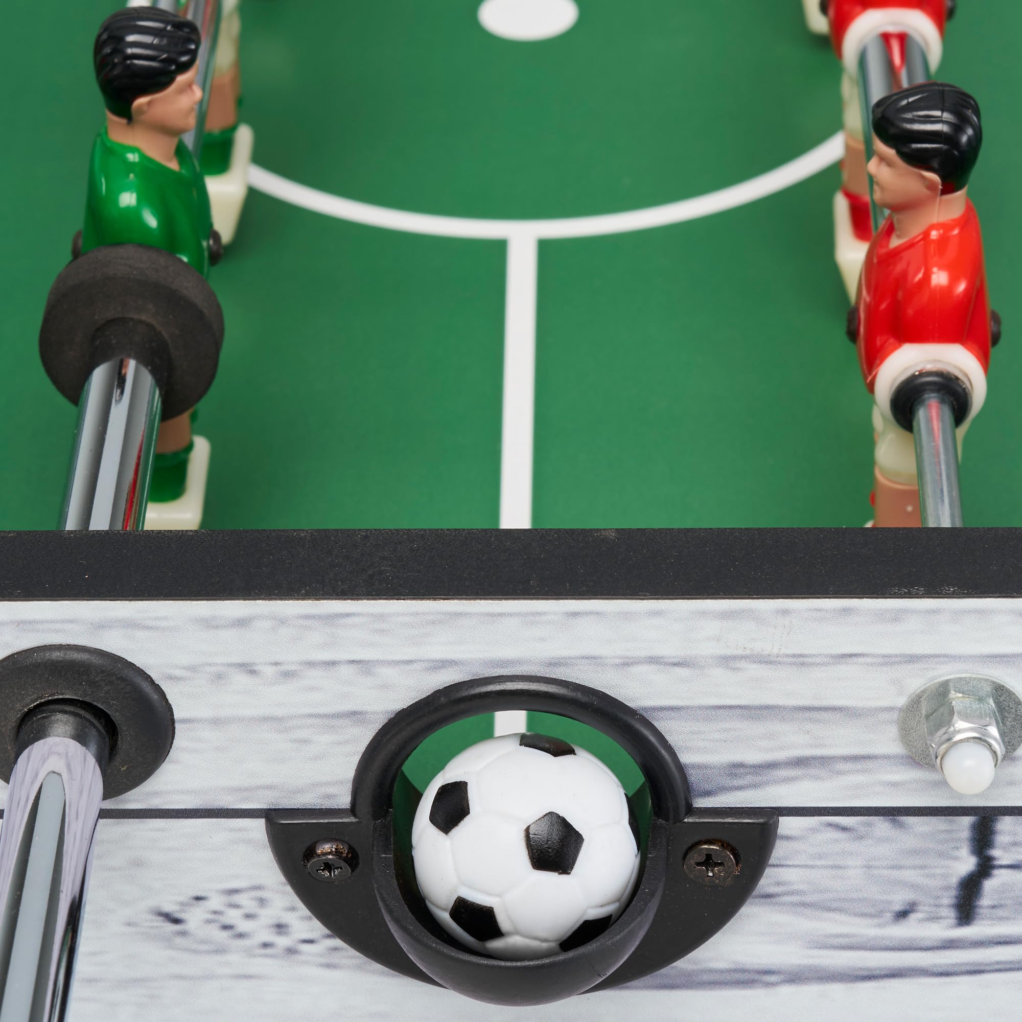 Babyfoot Junior, Gris, Bois MDF, Barres Télescopiques, 119 x 94.5 x 81 cm, 2-4 Joueurs