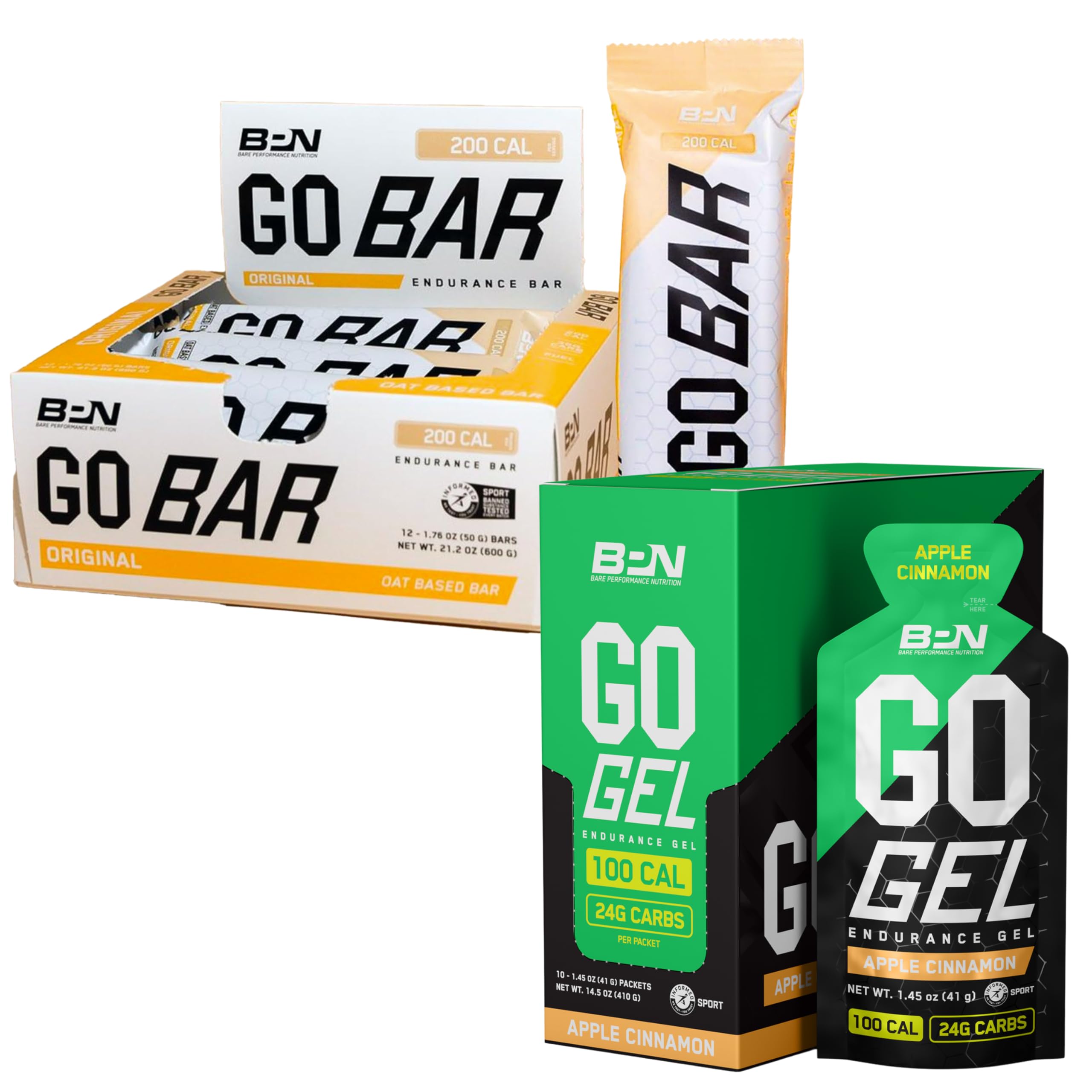 Amazon.com : BARE PERFORMANCE NUTRITION BPN Go Bar & Go Gel Apple