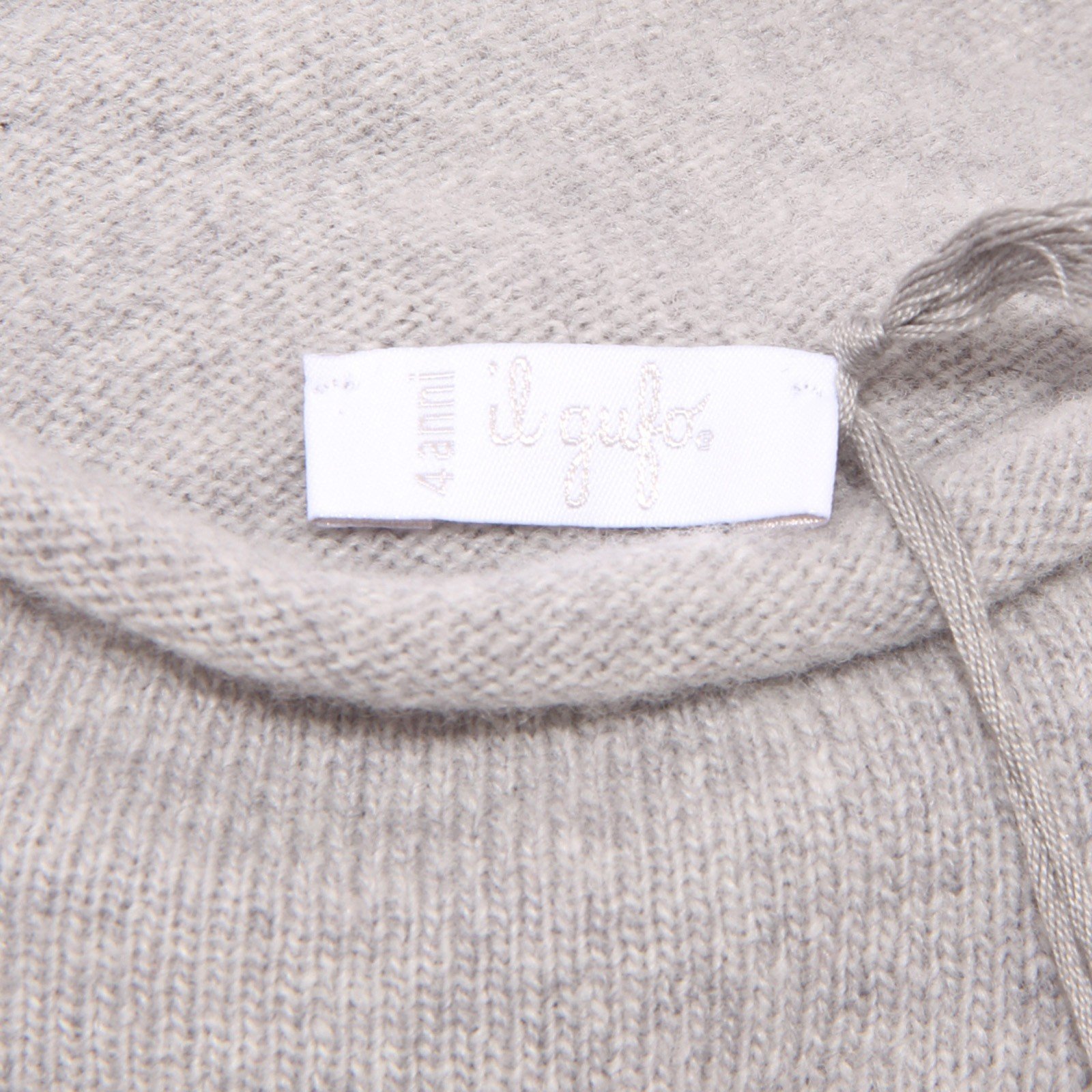 IL GUFO 2715V Maglione Bimba Lana Grey Wool Sweater Girl Kid
