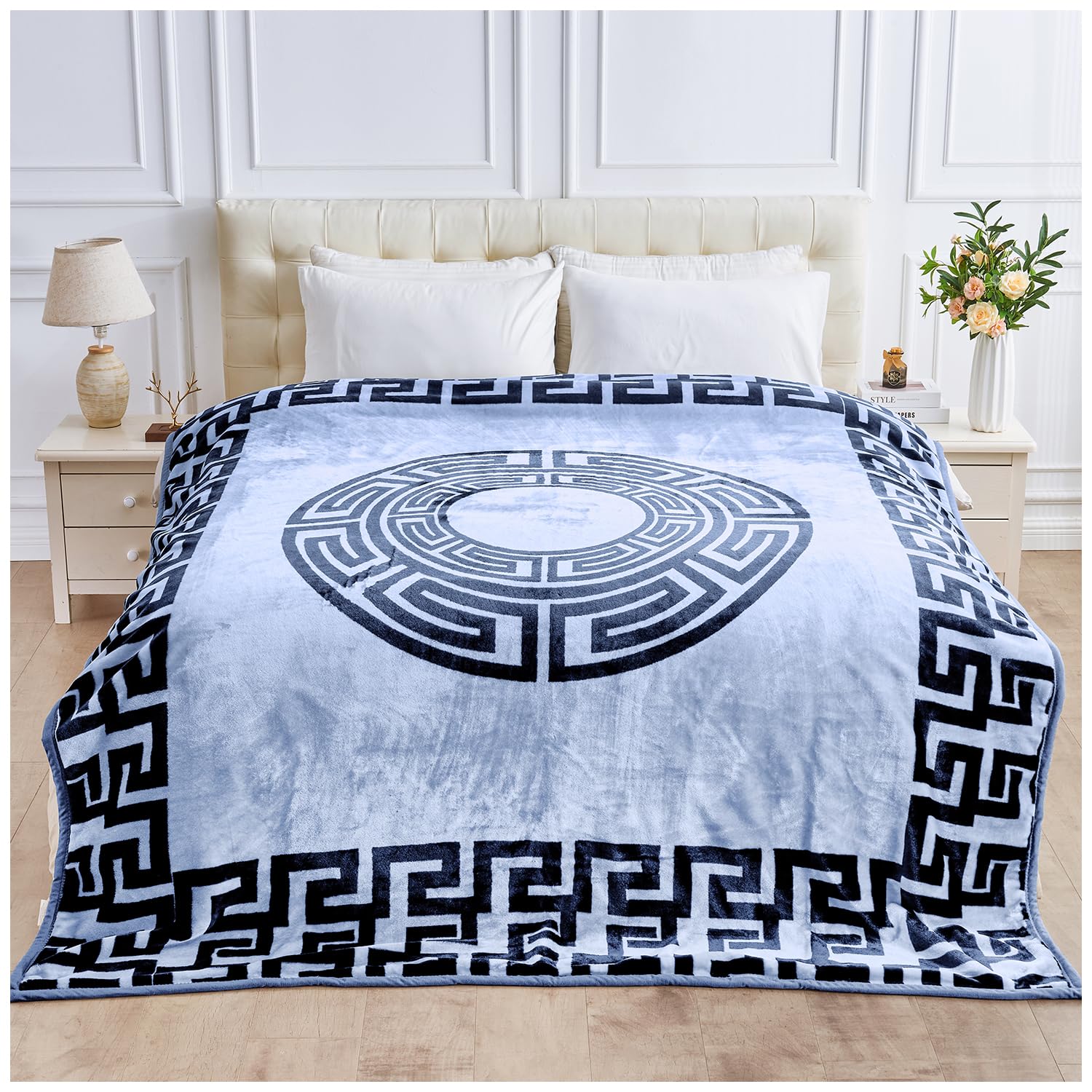 GC GAVENO CAVAILIA Premium Weighted Blanket 7Kg - Sherpa Fleece Reversible Double Ply Heavy Blanket - Polyester Bed Throw Blanket (200 x 240 Cm)